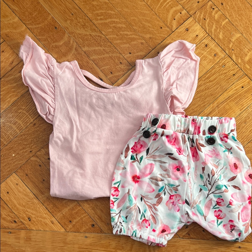 Amazon Pink Floral Kids Matching Set